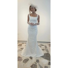 Elifim Moda Tasarım Özel Tasarım Beyaz Maxi Nikah Elbisesi &gelinlik