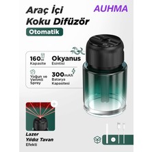 Auhma Af-01 Premium Otomatik Araç Içi Koku Difüzör - Lazer Yıldız Tavan - Bright Blue