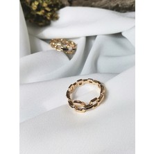 Luna Jewelry 316L Çelik Zirkon Taşlı Şık Yüzük