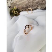 Luna Jewelry 316L Çelik Zirkon Taşlı Şık Yüzük