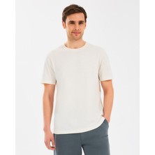 Skechers M Essential T-Shirt Erkek Offwhite Tshirt S2510017-102