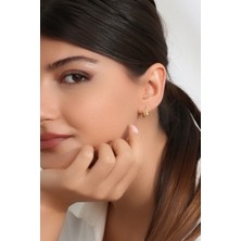 Kadın 925 Ayar Gümüş Çivi Küpe