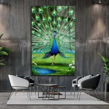 Exela Home Dikey Tavus Kuşu Cam Tablo