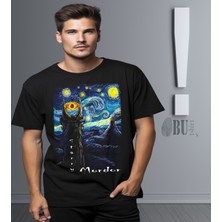Butişört 'starry Mordor – Yüzüklerin Efendisi-Van Gogh‘  Baskılı 'regular-Fit' Unisex Tişört