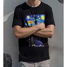 Butişört 'starry Mordor – Yüzüklerin Efendisi-Van Gogh‘  Baskılı 'regular-Fit' Unisex Tişört
