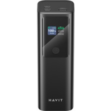 Havit PB50 PD140W Dijital Ekranlı 27000MAH Yüksek Kapasiteli Powerbank – Siyah