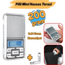 Badem10 Mini Dijital Hassas Terazi LCD Ekran Pilli 0.01 gr Hassasiyet  200 gr Tartım Mutfak Tartısı Ölçüm