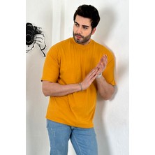 Asil Oversize Nefes Alan Kumaş Bisiklet Yaka T-Shirt