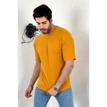 Asil Oversize Nefes Alan Kumaş Bisiklet Yaka T-Shirt