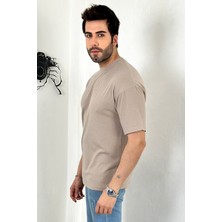 Asil Oversize Nefes Alan Kumaş Bisiklet Yaka T-Shirt
