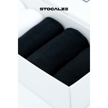 Stocalze Unisex Bambu Düz Patik. Dikişsiz,terletmez,yumuşak 6'lı Kutulu Siyah Beyaz Çorap Seti