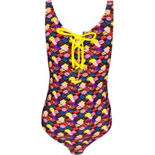 Örgü Desenli Kuşgözü Detaylı Kız Çocuk Mayo By Nessi Byrd