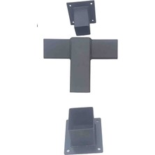 Bahçe Teras Ev Kapı Gölgelik Carport Pergola Çardak 8 x 8 cm  Duvar Montaj Aparatı Seti Demir Bağlantı Çadır Tente Kamelya Garaji