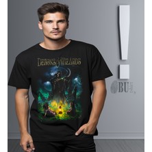 Butişört 'demons And Wizards‘  Baskılı 'regular-Fit' Unisex Tişört