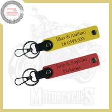 Miaju Nar Çiçeği-Sarı, Yolların Tutkunu Motorculara Özel Plakalı ve İsim Yazılı Anahtarlık