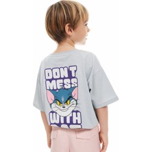 Koton Tom ve Jerry Baskılı Pamuklu Lisanslı Kısa Kollu Oversize Tişört