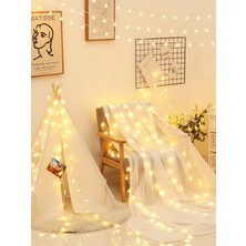 Zuv Yıldız Desenli 3 Metre 2 Kalem Pilli LED Işık Dekoratif Ürün 20'li yıldız modeli Kuvvetli Işık