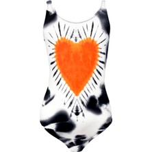 Askılı Kalp Desenli Kız Çocuk Mayo By Nessi Byrd