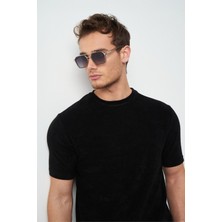 Havlu Kumaş Regular Fit Sıfır Yaka T-Shirt