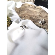 Luna Jewelry Kadın Gümüş Renk Damla Model 316 L Çelik Ayarlanabilir Yüzük