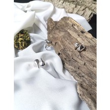 Luna Jewelry Kadın Gümüş Renk Damla Model 316 L Çelik Ayarlanabilir Yüzük