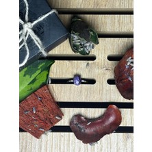 Pure Gem Yeşim Doğal Taş Yüzük Gümüş Kaplama Ayarlanabilir Yay, Balık, Boğa Burçları ile Uyumlu