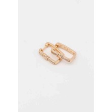 Shesra Zirkon Taş Dikdörtgen Model Vip Küpe