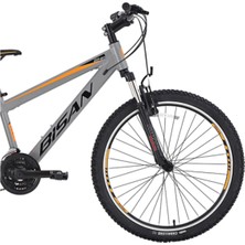 Bisan Cooper Dağ Bisikleti 37 cm V 27.5 Jant 21 Vites Açık Gri Siyah Turuncu