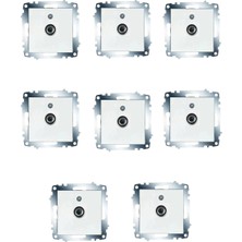 Viko Karre F Konnektörlü Sonlu Uydu Prizi Çerçevesiz 8 Adet