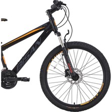 Bisan Cooper Dağ Bisikleti 37 cm Hd 27.5 Jant 21 Vites Mat Siyah Turuncu