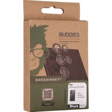 Greenmnky Buddıes Samsung S25 Ultra Uyumlu Kamera Lens Koruyucu (BLACK)