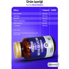 Nondo Beta Glukan 60 Kapsül ( Beta Glucan Reishi Mantarı Afrika Sardunyası Zencefil Çörek Otu )