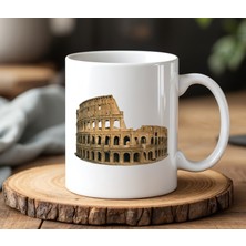 BB Design Roma Tasarımlı Beyaz Seramik Baskılı Kupa Bardak 330 ml