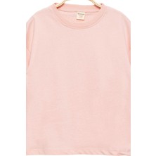 Kız Çocuk %100 Pamuk Fiyonklu Pembe Sweatshirt - Günlük ve Şık Stil