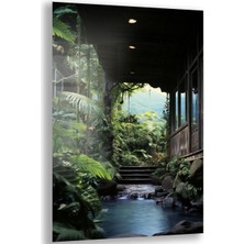 Exela Home Doğa Manzaralı Cam Tablo - Karışık - Dikey Motif 01-079