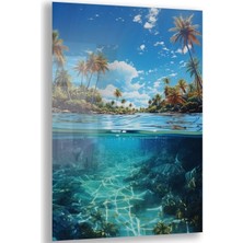 Exela Home Doğa Manzaralı Cam Tablo - Karışık - Dikey Motif 01-088