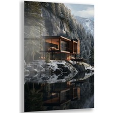 Exela Home Doğa Manzaralı Cam Tablo - Karışık - Dikey Motif 01-014