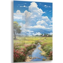 Exela Home Doğa Manzaralı Cam Tablo - Karışık - Dikey Motif 01-002