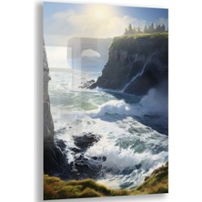 Exela Home Doğa Manzaralı Cam Tablo - Karışık - Dikey Motif 01-030