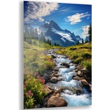 Exela Home Doğa Manzaralı Cam Tablo - Karışık - Dikey Motif 01-075