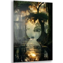 Exela Home Doğa Manzaralı Cam Tablo - Karışık - Dikey Motif 01-036