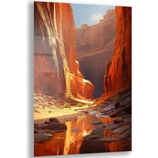 Exela Home Doğa Manzaralı Cam Tablo - Karışık - Dikey Motif 01-095