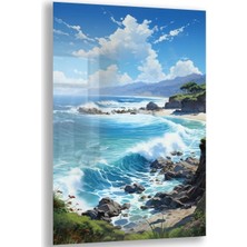 Exela Home Doğa Manzaralı Cam Tablo - Karışık - Dikey Motif 01-021