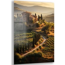 Exela Home Doğa Manzaralı Cam Tablo - Karışık - Dikey Motif 01-073