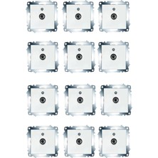 Viko Karre F Konnektörlü Sonlu Uydu Prizi Çerçevesiz 12 Adet