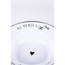 Emaylab Motto Emaye Çukur Makarna ve Salata Tabağı 24CM