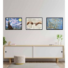 Giftmoda Art Ahşap Tasarım Duvar Panosu 3'lü Set