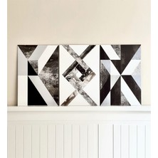 Giftmoda Soyut Geometrik Tasarımlı Duvar Panosu 3'lü Set