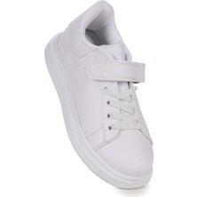 Kiko Kids Kate Cırtlı Kız Çocuk Günlük Spor Ayakkabı Beyaz