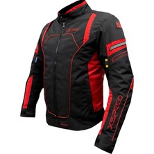 Xspeed Anger Plus 4 Mevsimlik Korumalı Motosiklet Montu Yeni Sezon Siyah Kırmızı